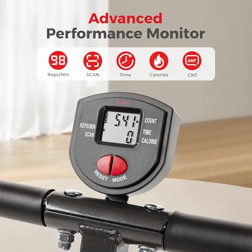 Sunny Health & Fitness Row-N-Ride Squat Assist Trainer for Home Exercise - color: Black