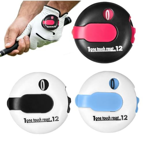 Golf Stroke Counter 1.2 Inch with Touch Reset - color: pink-black