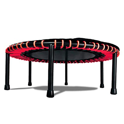 LEAPS & REBOUNDS Rebounder Trampoline - 48 in Stability Bar, Red