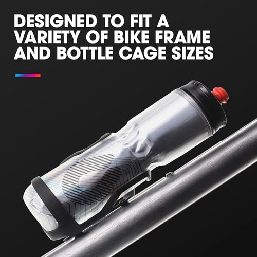 HydraPak Polar Surge Insulated Bike Water Bottle (24oz, Ascent Red) - color: Ascent Red, style: 24oz/700ml