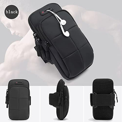 Prime Comfort Phone Arm Bands for Running, Armband Cell Phone Holder for Exercise (Black) - color: Black