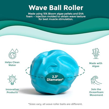 Oceanfoam Ball Roller, Lacrosse Ball Massage Ball Therapy - Miami Blue, 3pk - color: Pack of 3 (Miami Blue)