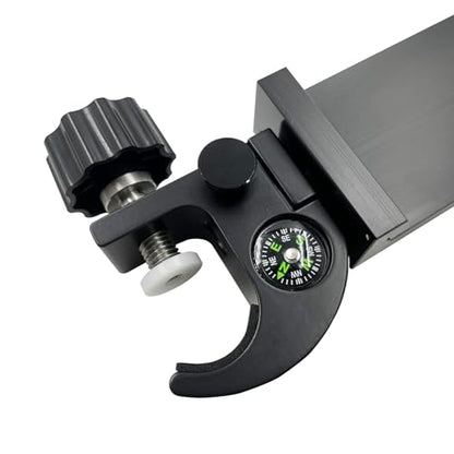 Heavy Duty Survey Pole GPS Tablet Clamp w Compass for iPad mini, 4.9"-5.9"