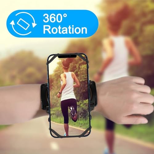 Silicone Phone Armband for Running Gym Adjustable Sports Armband with Secure Smartphone Holder