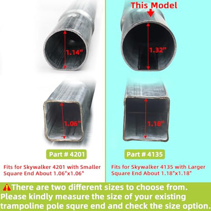 Trampoline Poles Replacement for Skywalker Or Jumpzylla Trampoline Net - style: For Skywalker 4135&4077-1xUpper+1xLower Tube