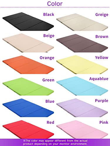 KaRaDaStyle Gymnastics Mat Folding Stretch Mats 71"x39"x2" Exercise Muscle Training Children Play Horizontal Bar Mat Yoga Sports Soundproof Home Use - color: Green/4-fold