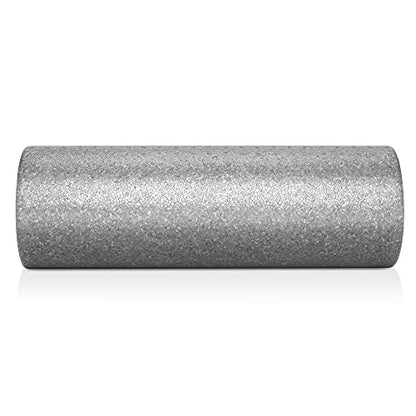 Philosophy Gym 18" High-Density Foam Roller for Exercise, Massage, Muscle Recovery - Round, Gray - color: Gray, size: 18 Inch
