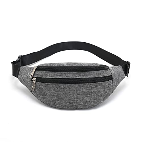 Fanny Packs for Women Men, Fashion Waist Pack Crossbody Bags Belt Bag with Adjustable Strap for Running Hiking Travel. - color: Grey-01