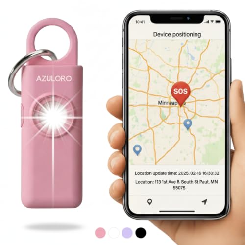 Personal Alarms for Women Loudest – Safety Keychain Self Defense – Personal Alarm Siren with SOS & Emergency Call – Keychain Alarm for Women – Gifts for Teenage Girls – Protection for Girls (Pink) - color: Pink