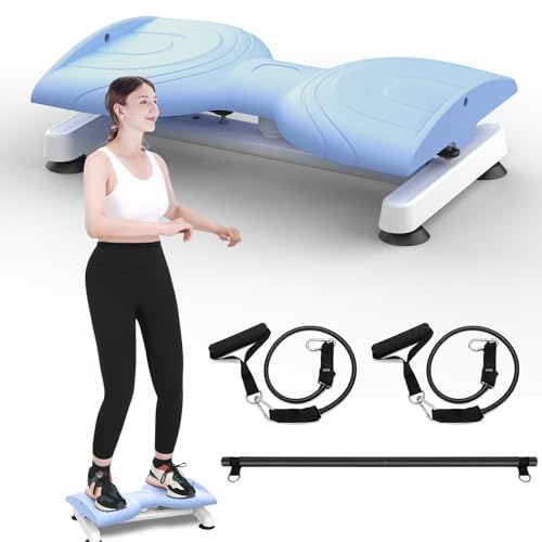 KESHWELL Waist Twist Machine Exercise,Ab Twist Board For Weight Loss - color: Blue