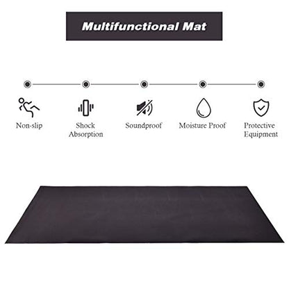 Goplus Thicken Treadmill Mat for Hardwood Floors High Density Waterproof PVC, Floor Protector Pad for Exercise Equipment for Home and Gym Use, Large Size - style: 6.5' x 3' x 0.25''