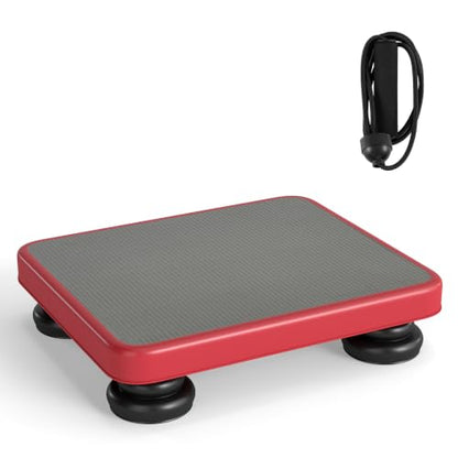 Goplus Kids Rebounder Bouncing Board, 24" x 20" Mini Trampoline - color: Red