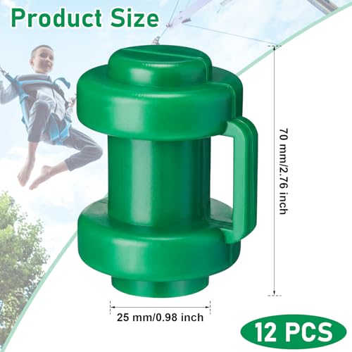 12 Pcs Trampoline Pole Caps 1 Inch in Dameter Enclosure Poles Caps Trampoline Net Pole Cap Replacement Enclosure Poles for Net Hook Safety Accessories - color: Dark Green