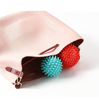 Massage Ball - 3" Spiky Foot Massage Ball Extra Firm Massage Roller Ball Deep Tissue Back Foot Plantar Shoulder Leg Muscle Massage Trigger Point Roller Ball - Red