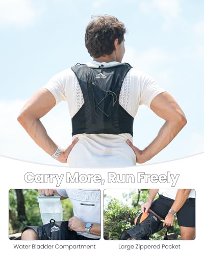 Zelvot Running Vest for Women Men, Hydration Backpack with 2L Water Bladder