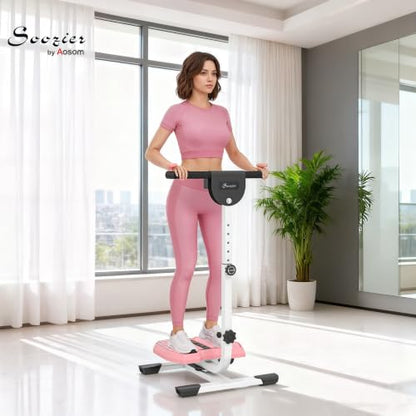 Soozier Foldable Ab Twister Board Screen Twist Shape Abs Trainer - color: Pink