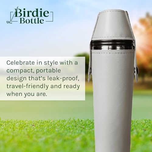 White 12 oz Flask with 4 Shot Glasses – Stainless Steel with Waterproof Leather Case, Leakproof, Great Gift Idea, Reusable, Travel-Size - color: White, size: 12oz Standard