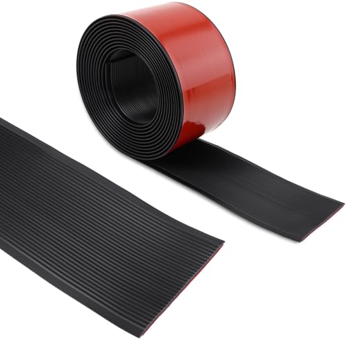 Gaahing Heavy Duty Anti-Slip Stair Treads, Peel and Stick Rubber Grip Strip for Outdoor Indoor Steps & Ramps (196.8" L x 4" W, Black) - color: Black