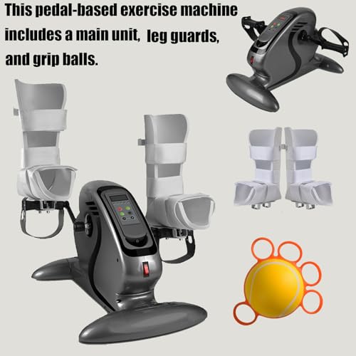 Electric Pedal Exerciser for Seniors with Remote Control - color: Gray