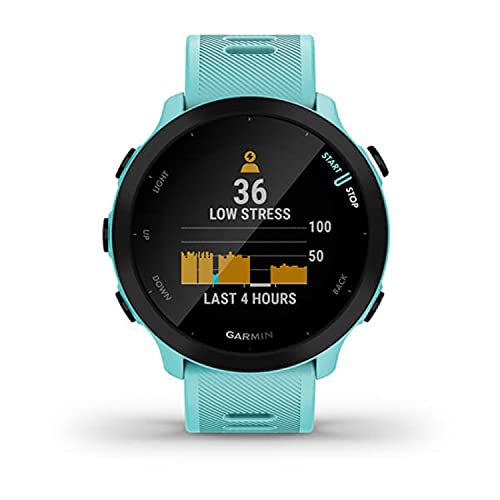 Garmin Forerunner 55, GPS Running Watch with Daily Suggested Workouts, Up to 2 Weeks of Battery Life, Aqua - color: Aqua