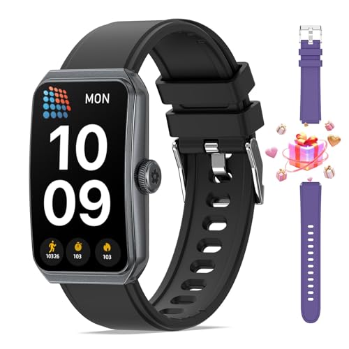 Nemheng Fitness Tracker for Women & Men - IP68 Waterproof, 100+ Sports Modes,24/7 Heart Rate & Sleep Monitor, Ultra-Long Battery Life, Android iOS Compatible, Includes Strap - color: Black