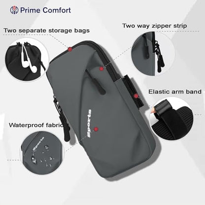 Cell Phone Armbands Running Phone Holder Armband, Shoulder Holster Phone Purse Crossbody Bag Pouch (Gray) - color: Gray
