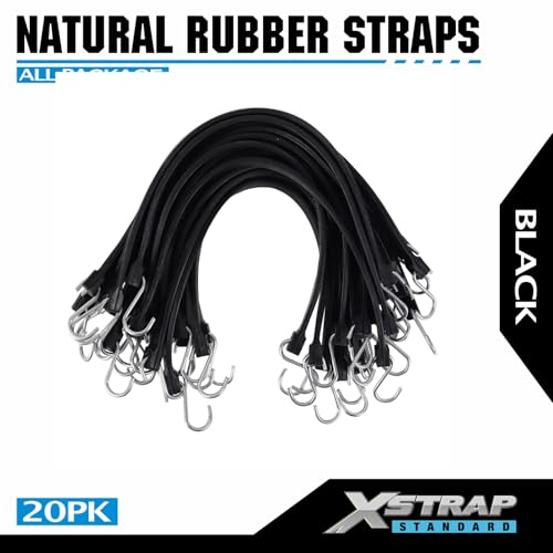 XSTRAP STANDARD 20PK 100% EPDM Bungee Cords 21" Natural Rubber Tarp Straps - size: 21''