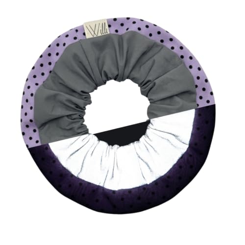 Reflective Scrunchies for Women | High Visibility Safety Hair Ties for Running, Walking, & Dog Walking | Stylish, Gentle, and Secure Ponytail Holder | Sport Gear (Purple Dot) - color: Purple Dot