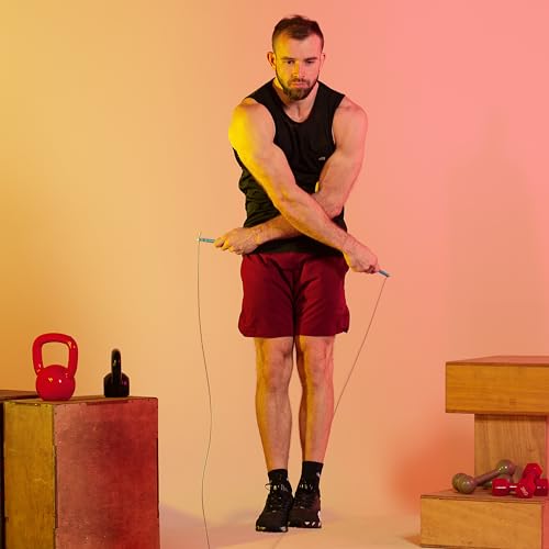 Elite Jumps Bullet COMP Speed Jump Rope, Double Under WOD - color: Silver
