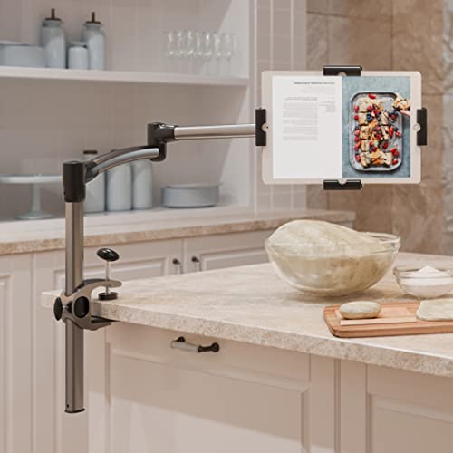 LEVO G2 Clamp-On Tablet Stand, Articulating iPad & Kindle Mount for Desk