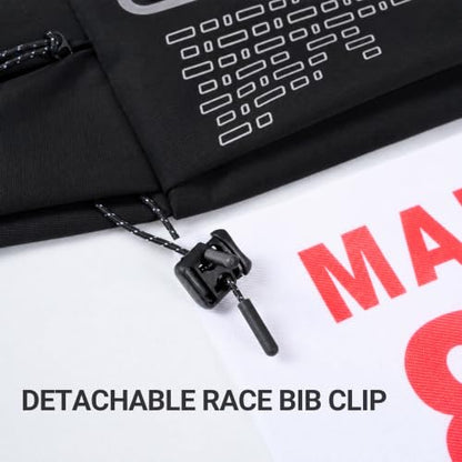 Running Belt Fanny Pack Men Women, Slim No-Bounce Waterproof Phone Holder - color: Black