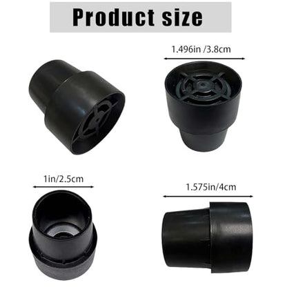 Replacement Mini Trampoline Leg Cap Tips,Black,Only Fit in 1in Diameter Mini Trampoline Legs