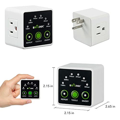 BN-LINK Smart Digital Countdown Timer, Repeat Cycle Timer Outlet, 3-Prong - style: Repeat Countdown Timer