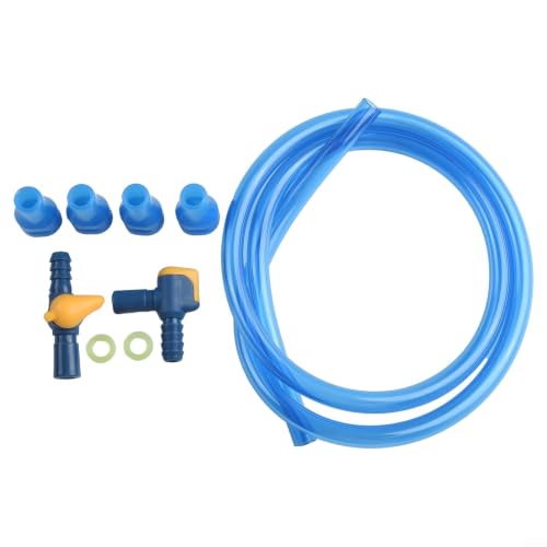 Hydration Pack Drink Tube Kit 100Cm With Straight Mouthpiece And Bite Valve Set For Water Reservoir Bladder, Flexible PP Replacement Hose Accessories For Hiking Camping Cycling Running Blue(B Kits)