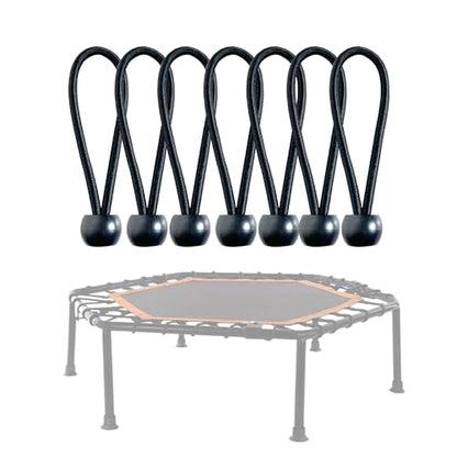 20 PCS Heavy Duty Trampoline Bungee Cords with Balls - 6.3 Inch Replacement Elastic Ropes for Fitness Trampolines, Includes Spring Puller Tool, Max Weight Limit 330 lbs, Quiet & Durable Bungee System - size: 6.3 in 20 PCS Bungee Cords With Ball