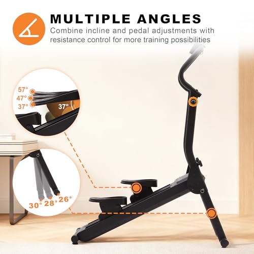 ExacMe Foldable Magnetic Stair Stepper for Home with 16 Resistance Levels - color: Black