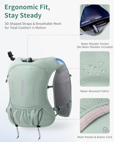 ECOHUB Running Hydration Vest Backpack with 2*500ML Soft Flask