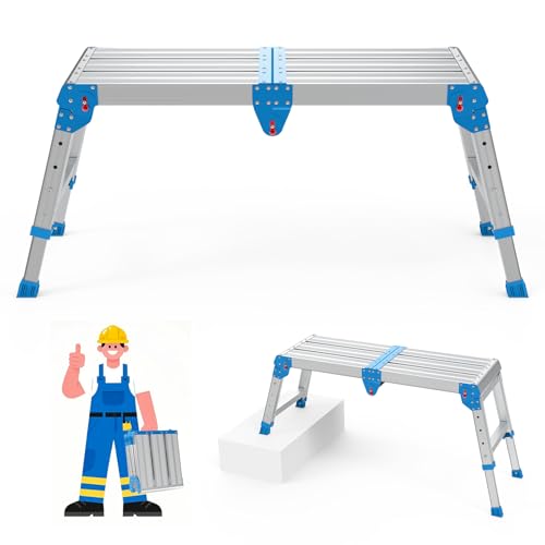 Loyoda Work Platform 500 lbs with One-Touch Automatic Fold, Larger, Blue - size: Larger Blue