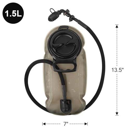 PETAC GEAR Hydration Bladder, Ultra Durable Water Reservoir Bag with Insulated Tube for Hydration Pack for Cycling, Hiking, Running, Climbing, Biking - size: 1.5L