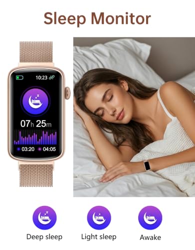 RUIMEN Fitness Tracker, Fitness Watches for Women Men with Heart Rate Monitor Blood Oxygen Sleep Tracker Pedometer, 1.47" Smart Watch Step Calorie Counter for Android iOS IP68 Waterproof, 2 Bands
