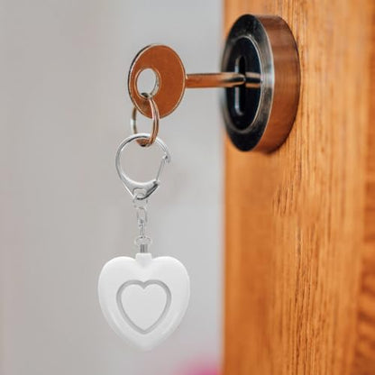 minkissy Heart Personal Alarm Keychain with LED Light