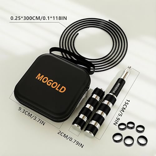 Retractable Jump Rope - No Tool Adjustable, Fits in Pocket, Tangle-Free Steel Cable for Travel & Gym - color: Black