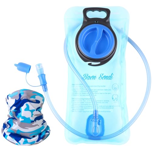2 Pack Hydration Bladder 2 Liter/70 oz - 1.5L 2.5L 3L Water Bladder - BPA Free Hydration Pack Replacement - BPA Free Hydration Pack Replacement - color: 1- Pack（one light blue）, size: 2 Liter