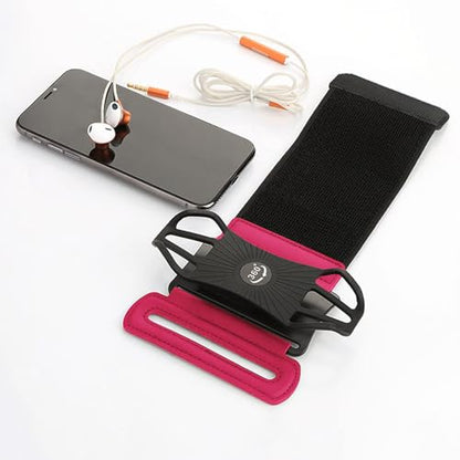 Universal Cell Phone Wristband Holder 360°Rotation Forearm Wrist Workout Sports Arm Band Fits Samsung Galaxy S25 S24 S23 S22 S21 S20 Ultra Plus Fe A25 A42 A05, Moto G Power Stylus Play 5G (Pink) - color: Pink