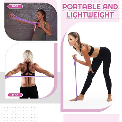 Women Fitness Exercise Equipment Trainer Set Pedal Resistance Band - color: Purple
