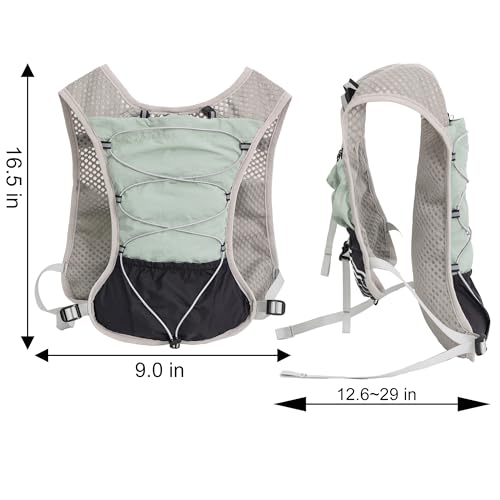 Hydration Running Vest for Women Men, Water Vest Backpack 2L, Lightweight Hydration Pack Water Backpack for Hiking, Trail Marathon Race