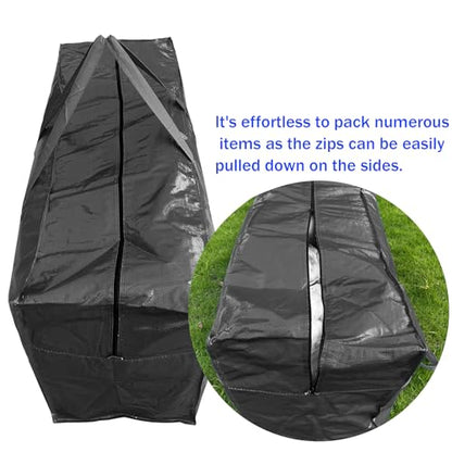 66 Gallon Extra Large Storage Bags, Huge Moving Bags Heavy Duty with Zipper - color: Black, size: 250L, 1 Pack