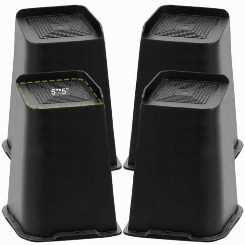 Bed Risers 10 inch Heavy Duty, Oversized Furniture Riser for Couch Sofa Table Chair Leg Frame Dorm, Support up to 6000 Lbs (Black 4 Pack, 10 inch) - color: Black 4 Pack, size: 10 Inch