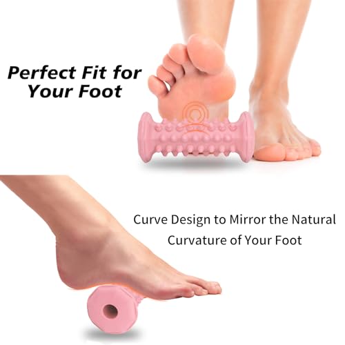 Pink Foot Massager Roller for Plantar Fasciitis, Arch Heel Pain Relief - color: 1-piece Pink