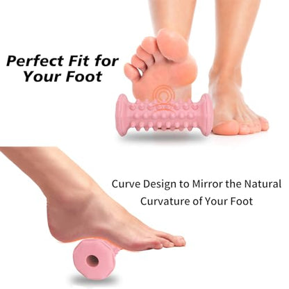 Pink Foot Massager Roller for Plantar Fasciitis, Arch Heel Pain Relief - color: 1-piece Pink
